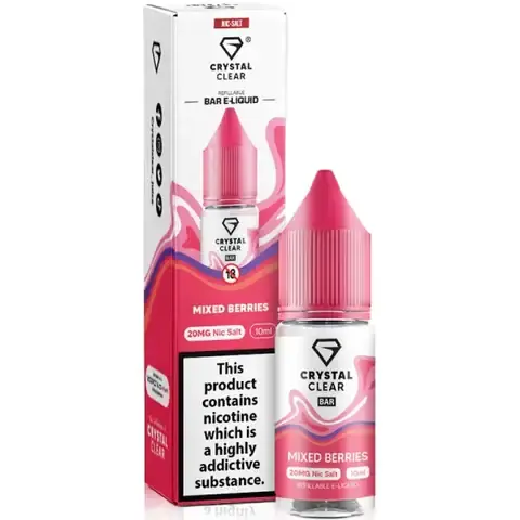 Mixed Berries Nic Salt E-Liquid by Crystal Clear Bar Salts 10ml - 10mg